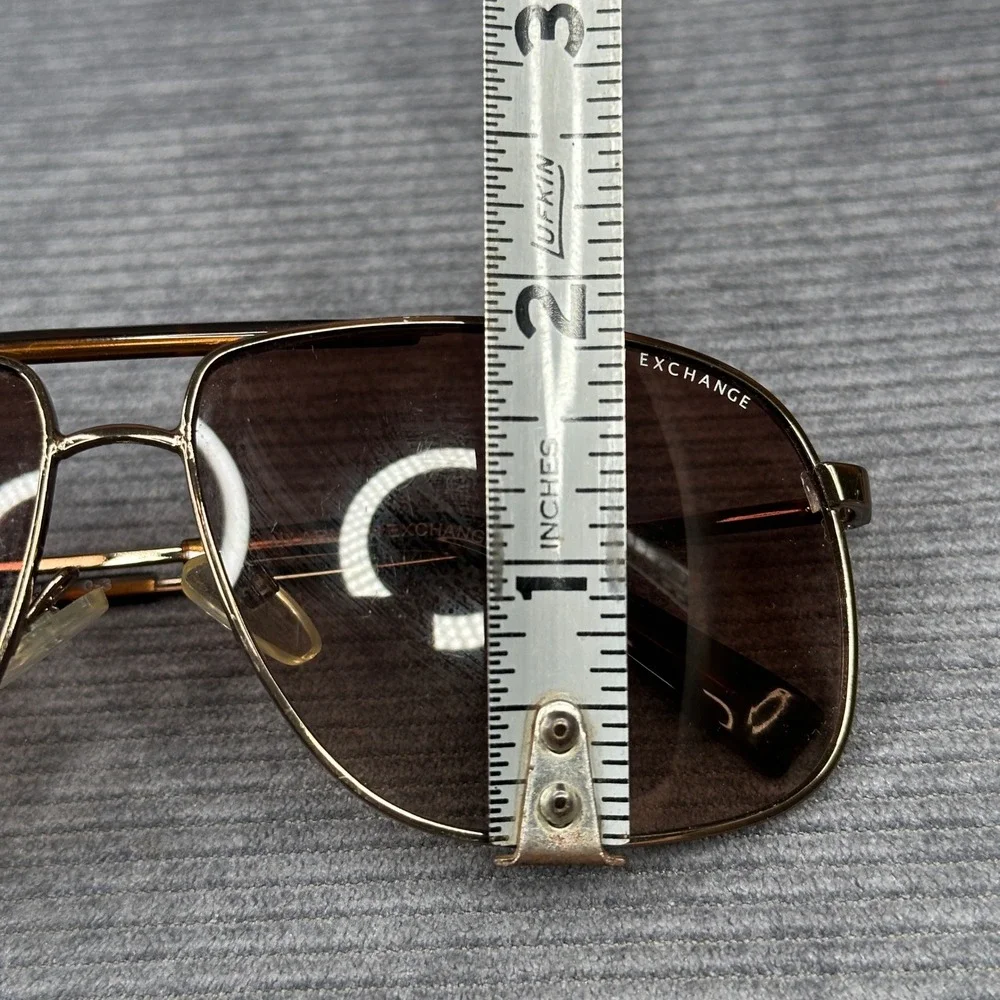 Armani Exchange AX181/S Aviator Y2K Sunglasses Brown Metal Tortoise 62-12-140